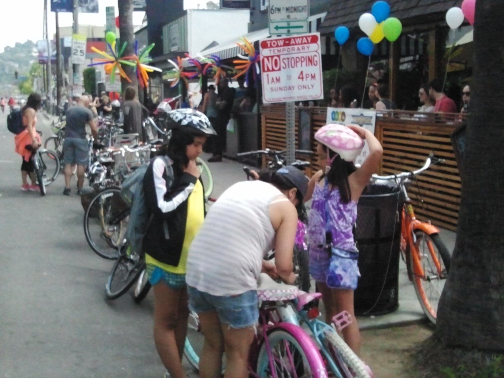 Many of the participants were children who wouldn't be allowed to ride on the busy boulevard any other day.
