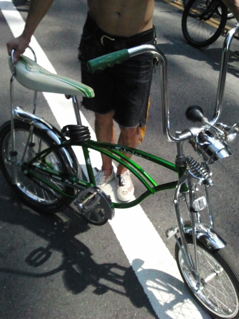 There were a lot of very cool ridden on the route. This classic Sting Ray reproduction was one of my favorites.