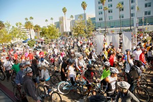 Crowds at start of Finish the Ride; photo courtesy of Finish the Ride.
